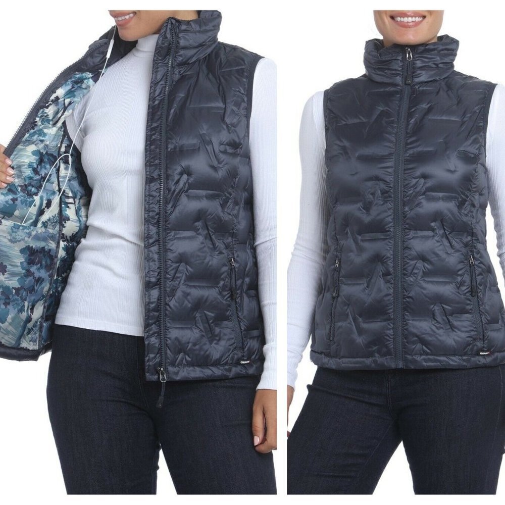 Gerry Peak Puffer Down Vest Womens XS Quilted Welded Outdoors Zip up Winter Fall
